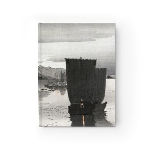 Yugure no hansen (early 1900s) by Ohara Koson Hardcover Journal Notebook Diary Japanese Asian Vintage