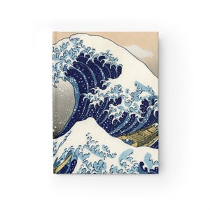 Hardcover Journal Notebook artwork from Hokusai (The Great Wave) Japan Japanese Artwork Vintage Art Painting