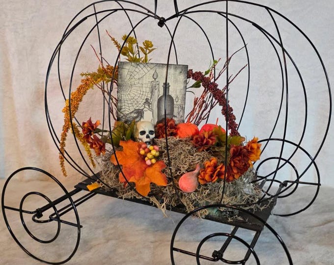 halloween pumpkin carriage seasonal decor