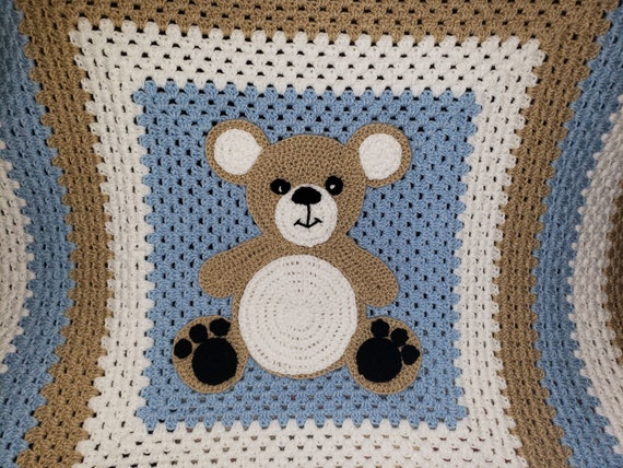 Teddy Bear Baby Blanket Etsy