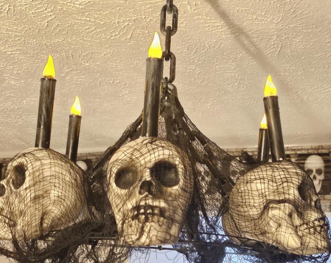 Halloween Skull Chandelier Decor
