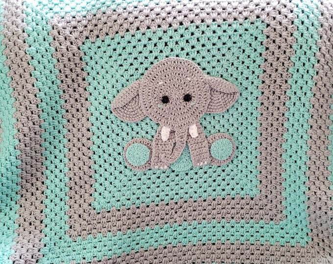Elephant baby/toddler blanket crochet