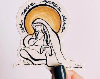Ave Maria | 3x3 Sticker | Ave Maria, Hail Mary, Catholic Sticker ...