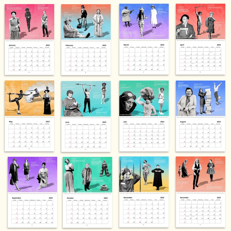 2024 Feminist Wall Calendar Art Wall Greta Thunberg Print I Etsy