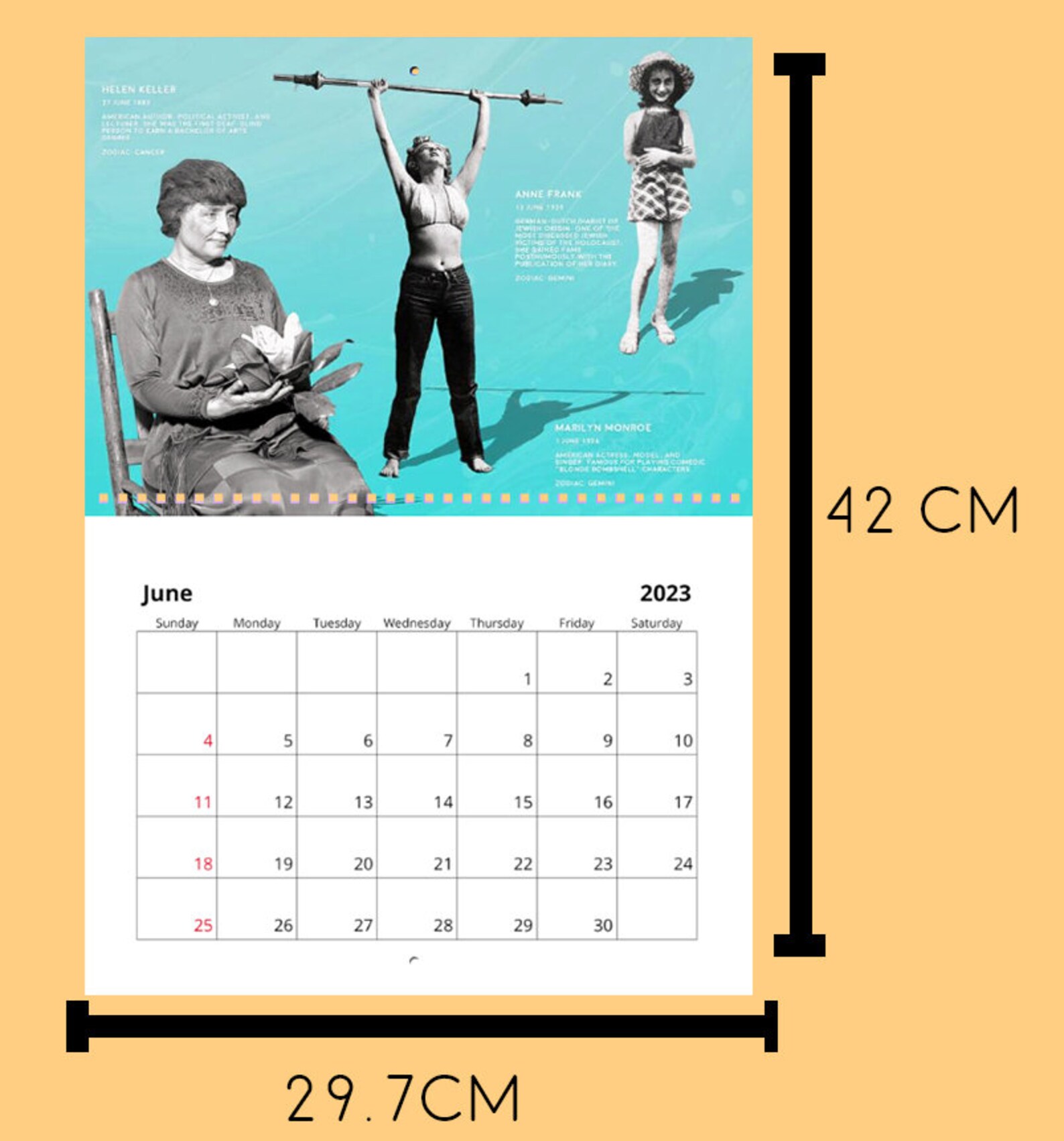 2025 Feminist Wall Calendar Art Wall Greta Thunberg Print I Christmas I