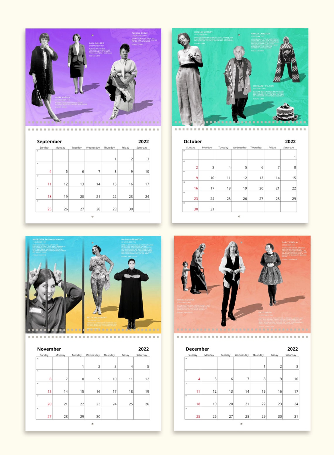 2025 Feminist Wall Calendar Art Wall Greta Thunberg Print I Christmas I