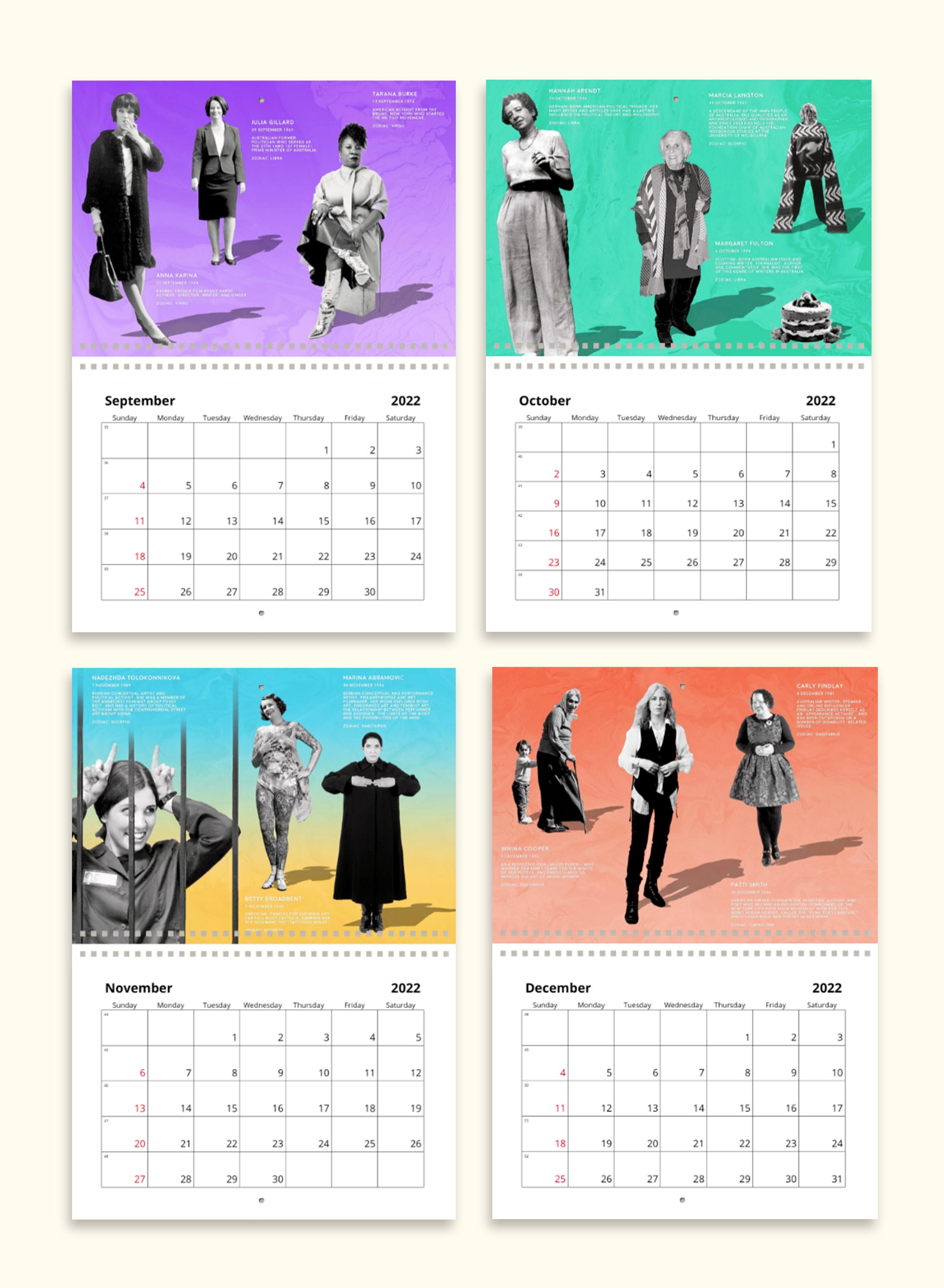 2024 Feminist Wall Calendar Art Wall Greta Thunberg Print I Etsy