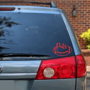 New England Patriots Car Decal, Patriots Decal, Patriots, Pats, New England Patriots Decal, New England, Pats Football Decal, Pats Decal