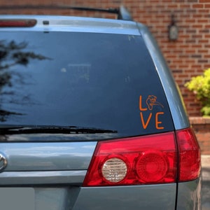 UM Car Decal, Hurricanes Decal, UM Decal, Custom Decal,Hurricanes, UM, College Football, College Decal, University of Miami Decal