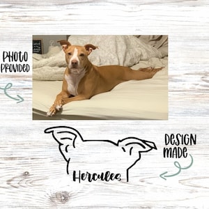 Personalized Dog Ear Car Decal, Dog Decal, Dog lovers, Custom Dog Ear Decal, Custom Pet Ear Decal, Dog Ear Decal, Personalized Pet Ear Decal