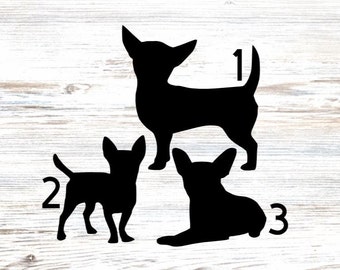Personalized Chihuahua Car Decal, Dog Decal, Dog lovers, Chihuahua, Custom Decal, Personalized Chihuahua Decal, Chihuahua Decal