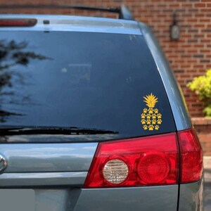Paw Print Pineapple Decal, Pineapple Decal, Paw Print Decal, Custom Decal, Car Decal, Pineapples