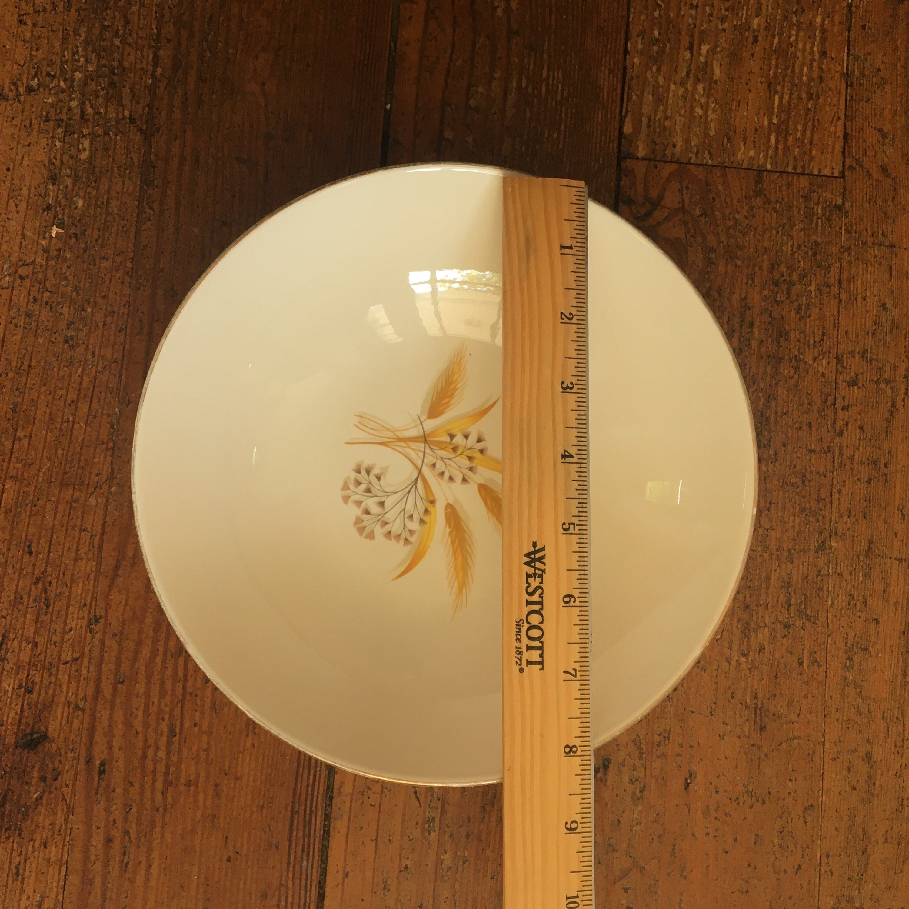 Golden Wheat Pattern Serving Bowl Beautiful Mid century Dish Etsy