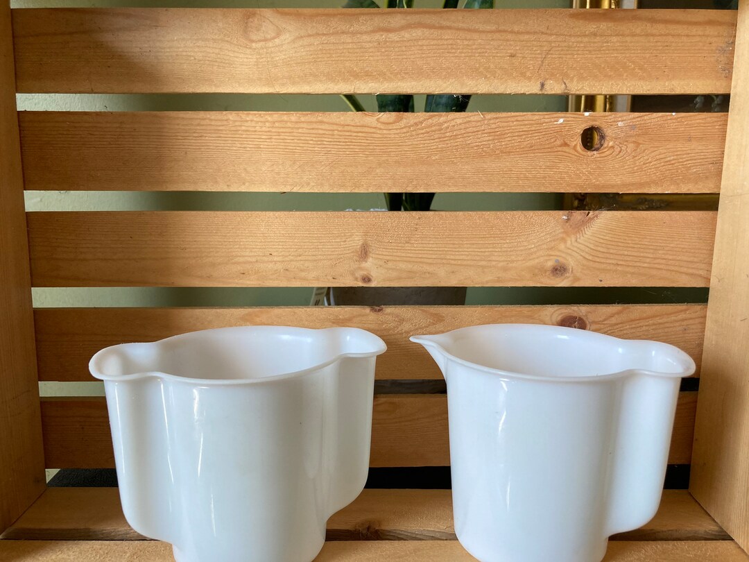 Vintage Tupperware Cream and Sugar Set No Lids. White 2 Piece Etsy