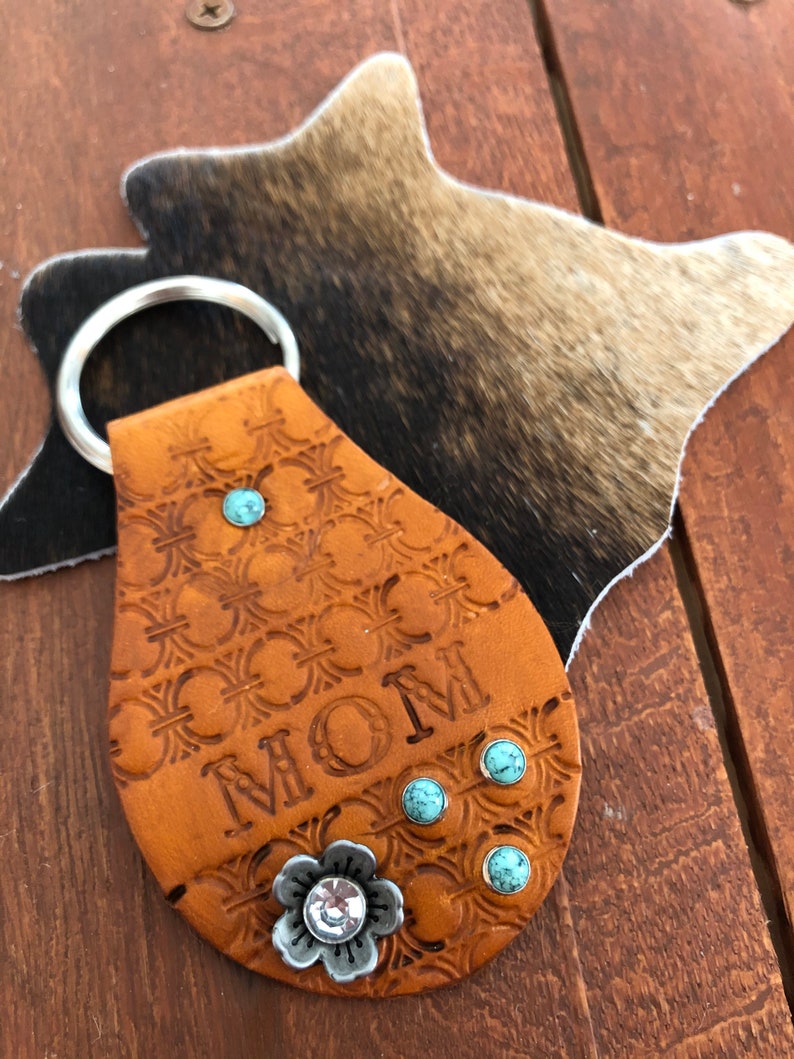 Customizable Leather Key Fob image 1