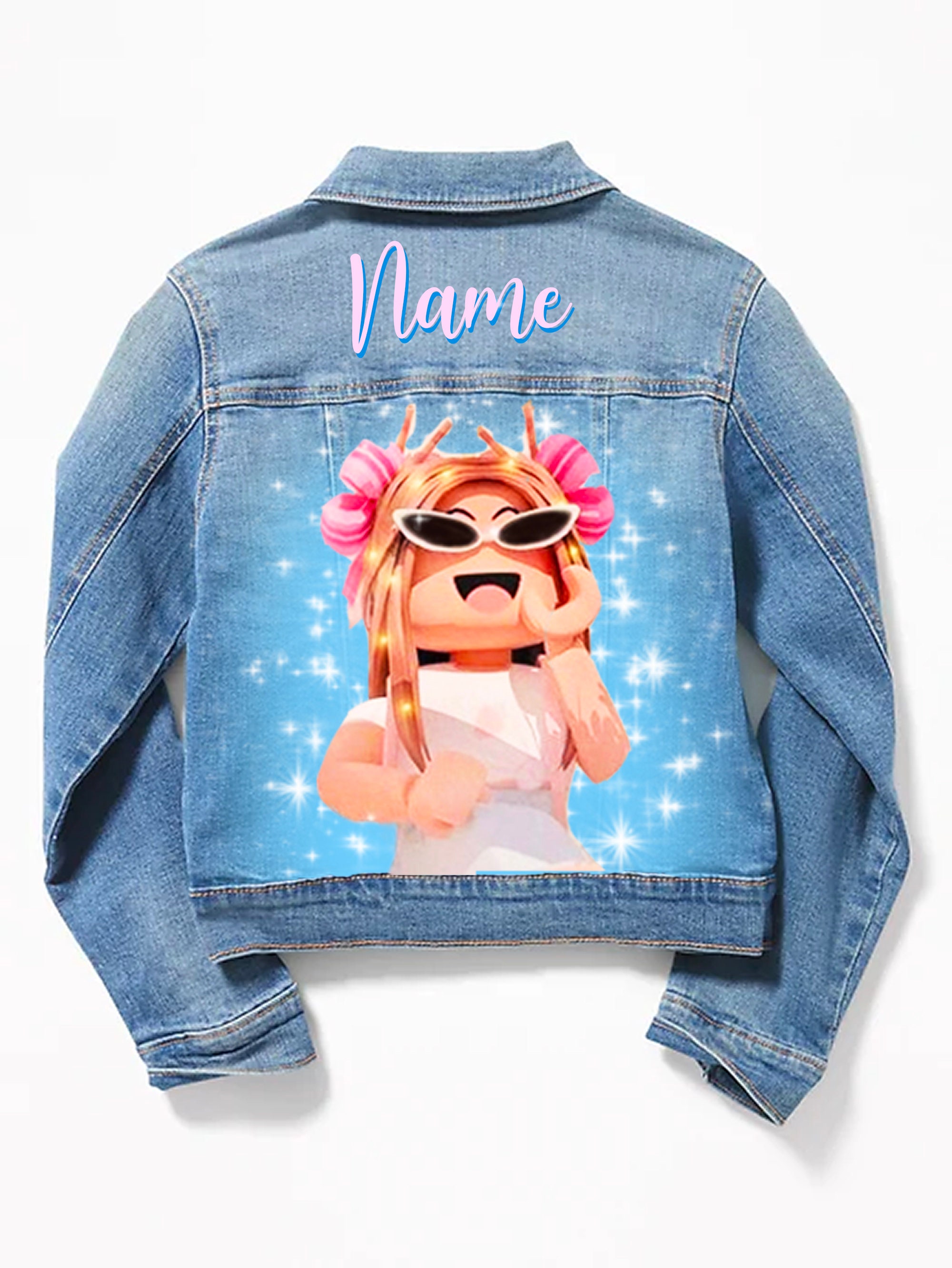 Kid's Roblox Jacket Kid's Denim Custom Hand Painted Etsy