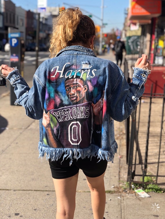 Custom Hand Painted Denim Jacket Photo 