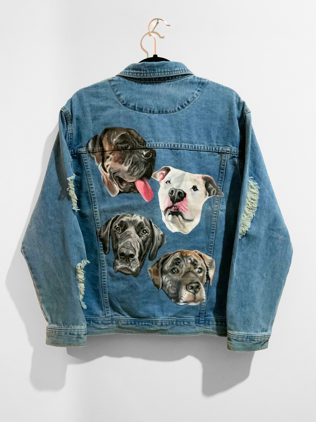 Custom Dog Jacket, Photo Realistic Portrait, Wearable Pet Portrait, I