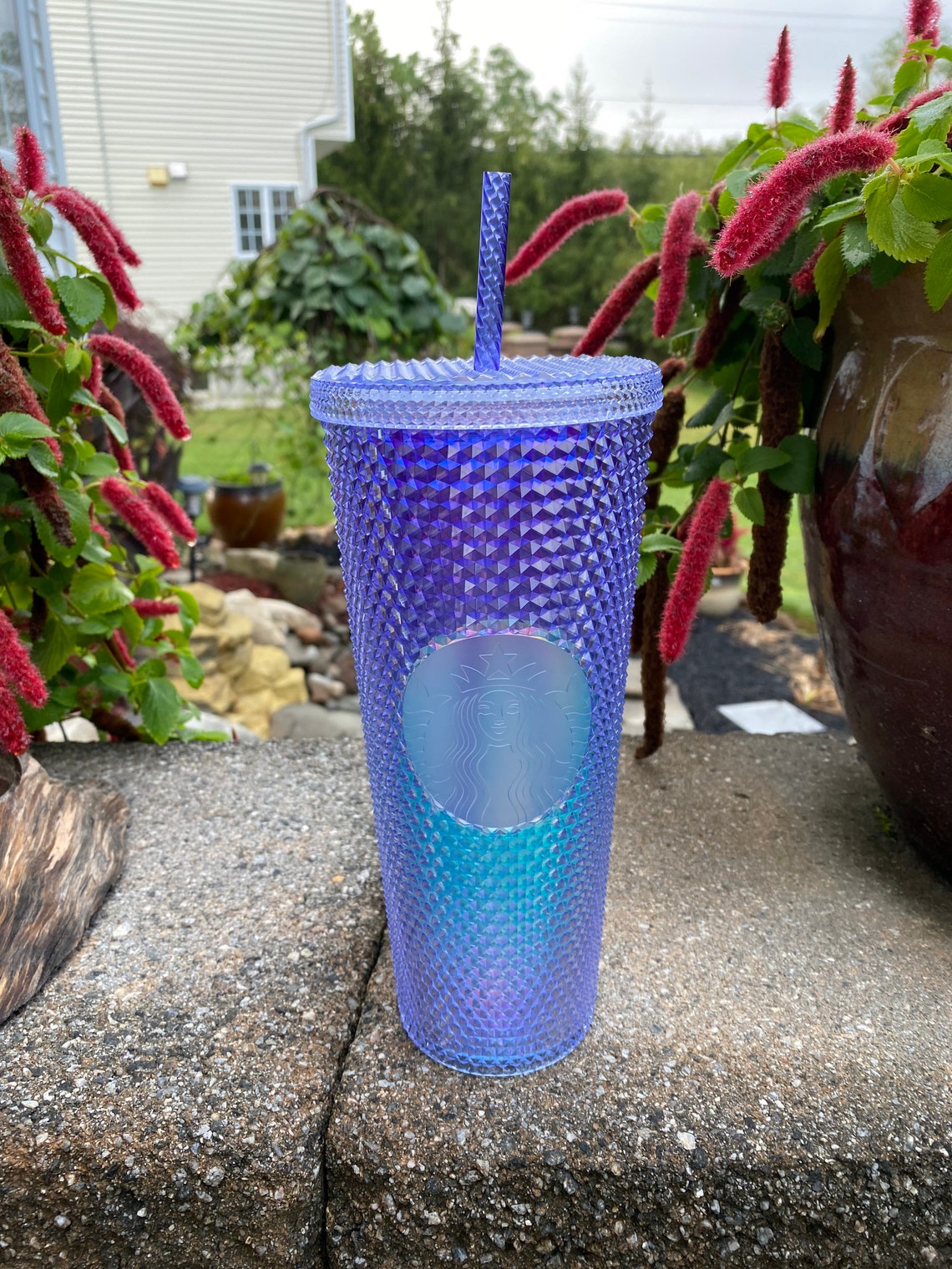 starbucks blue studded tumbler