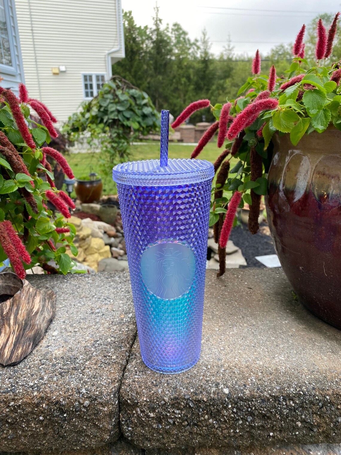 starbucks blue studded tumbler