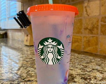 Lot of (3) Color changing single  2021 summer Cups| Reusable Cold Cup  24 oz| straw  lid and 24 oz brand new