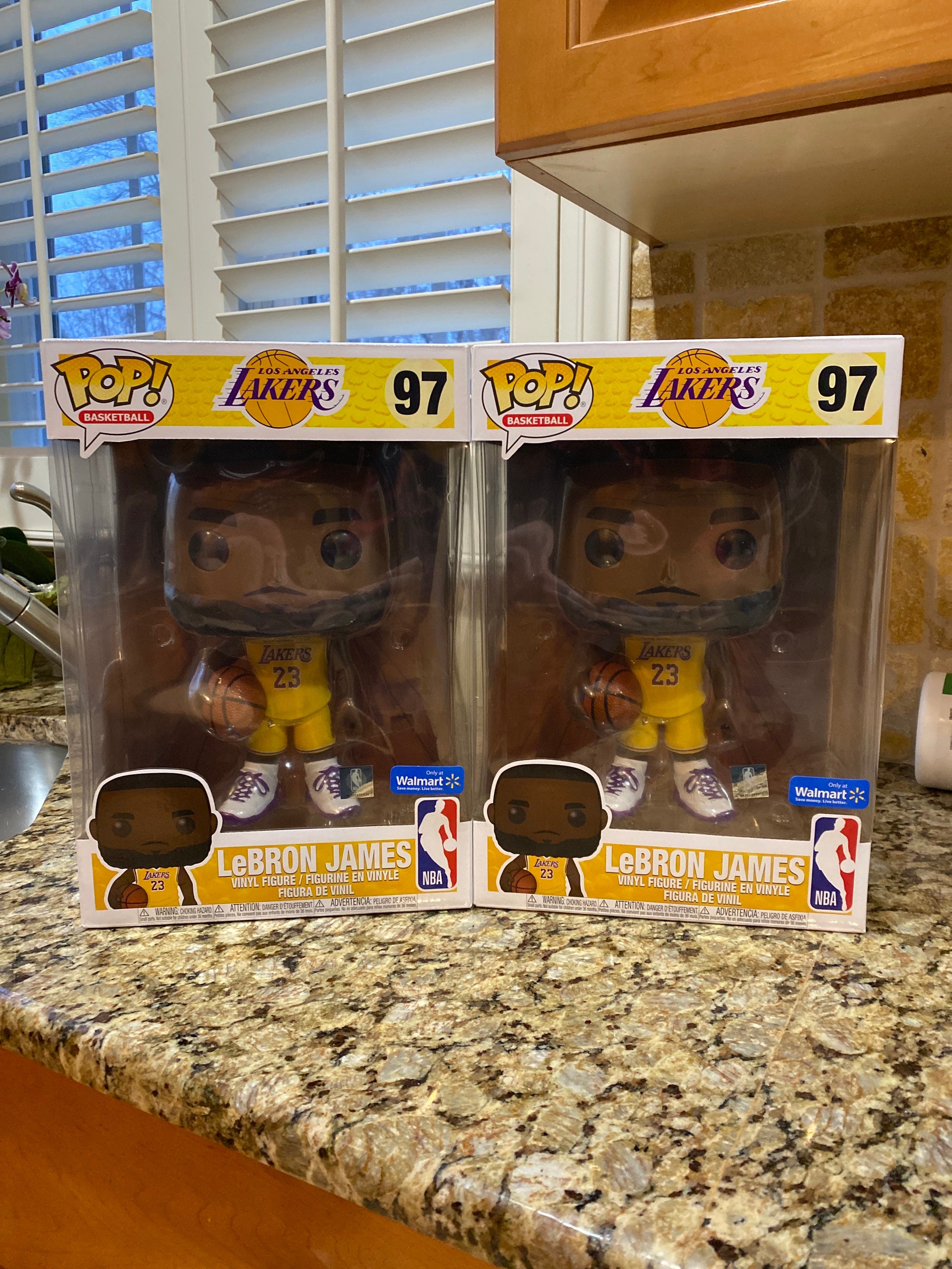 Funko POP LeBron James #97 Yellow Lakers Uniform Walmart Exclusive POP 10  Inch.