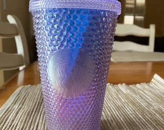 Starbucks China Tumbler Aurora Diamond Studded 16oz Straw Cold Cup - 2020 cute Starbucks studded cups