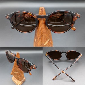 Matt tortoiseshell round shaped matt sunglasses polarised preppy 1920s 1930s 1940s WW2 art deco vintage style UV400