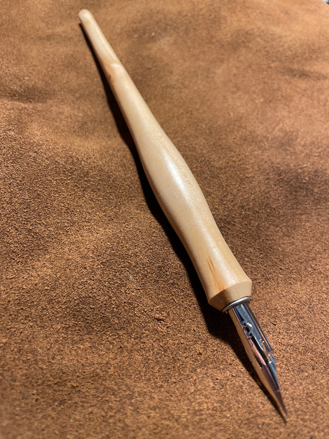 Light Colored Wood Nib Holder With Nib Etsy