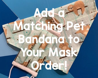 Pets are People Too! Dog, Cat Pet Bandana to Match Your Face Mask by The Artful Lawyer