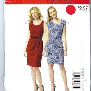 uncut McCall&#39;s sewing pattern Misses Easy Lined Fitted Dress Pattern, McCalls 9102 size 8022 FF