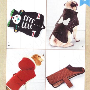 Uncut kwik Sewing Pattern 10678 4302 dog coats size M L FF