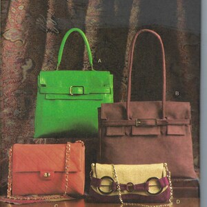 Vogue 7982 Rare Sewing Pattern V7982 Hermes Style Birkin Kelly 