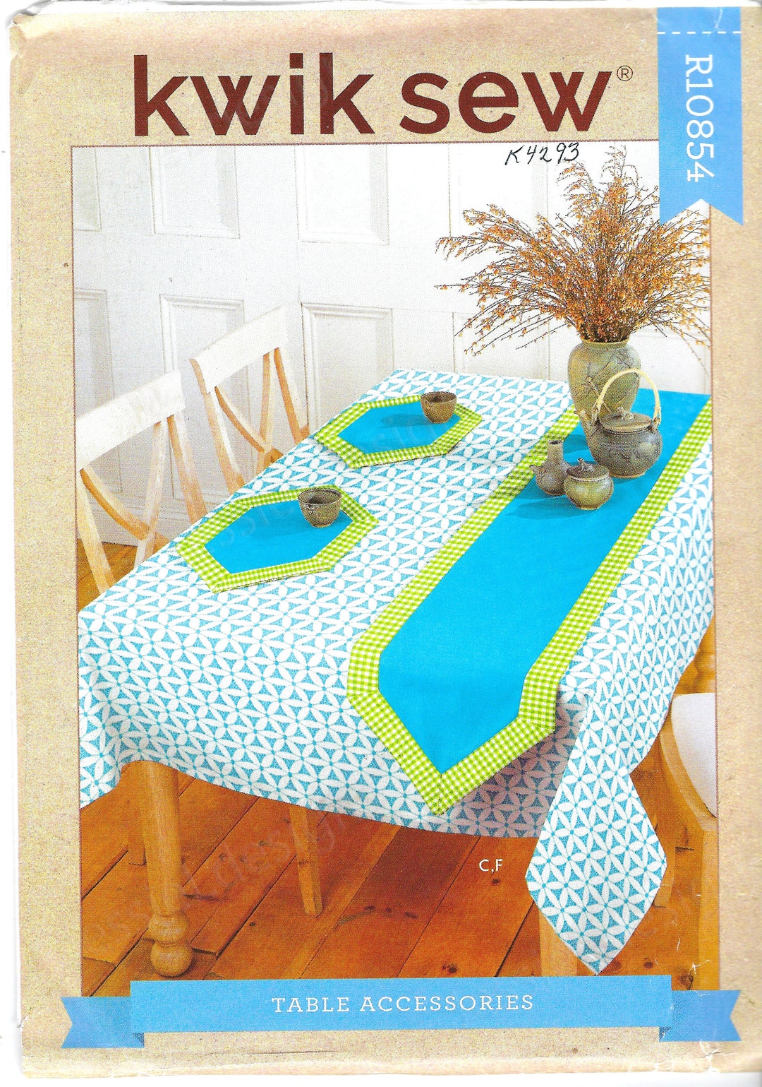 Uncut Kwik Sewing Pattern 10854 4293 Table Accessories FF - Etsy