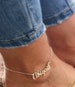 Ankle Bracelet with Name  • Ankle Bracelet Name  •  Anklet Custom Name  •  Gold Anklet Name  • Anklet With Name 