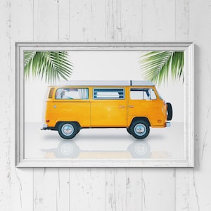 Retro VW Volkswagen Camper Van | VW Travel Van | VanLife Poster Design