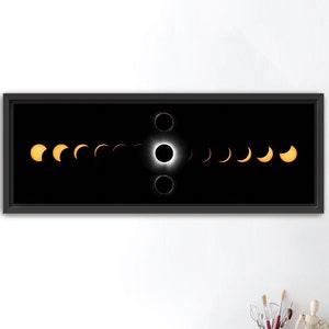 Całkowite zaćmienie Słońca National Geographic Photographic Art Print | Fizyczny wydruk artystyczny | Płótno i oprawione płótno ścienne