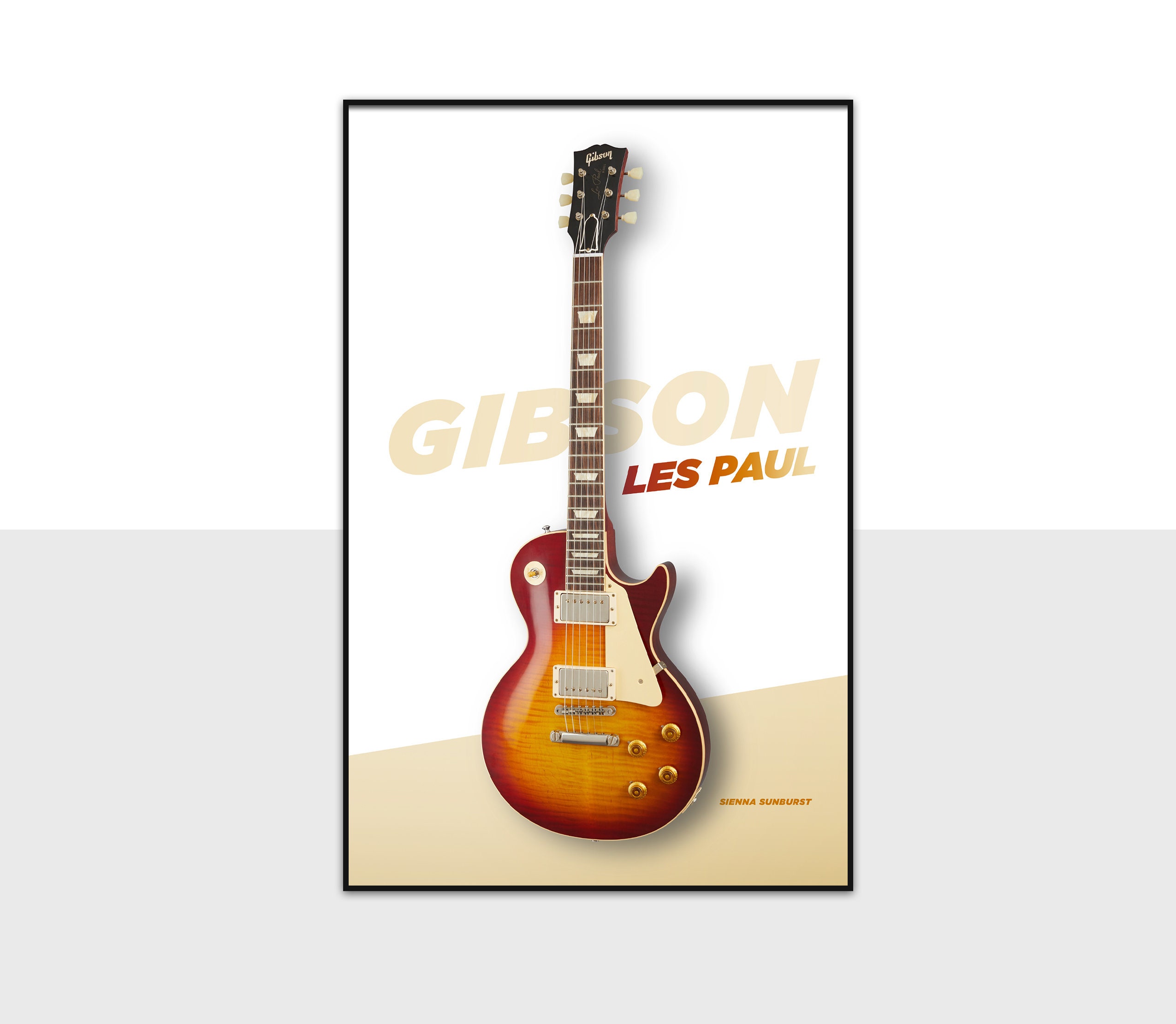 Gibson Les Paul Electric Guitar Poster | Digital Wall Art | Art Print ...