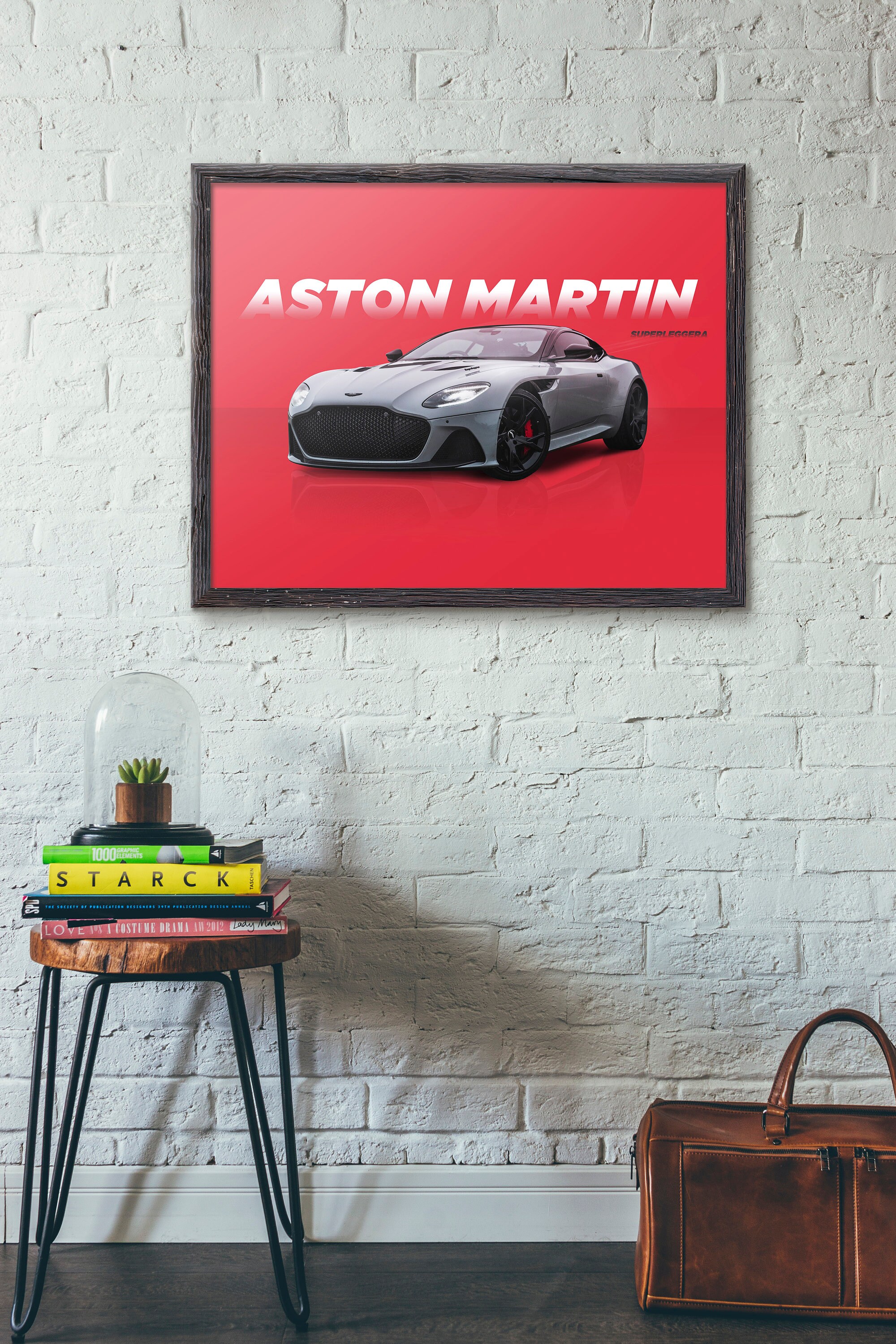 Autocollant Grand Format Sol Garage Aston Martin – Sticker Déco Atelier Man Cave