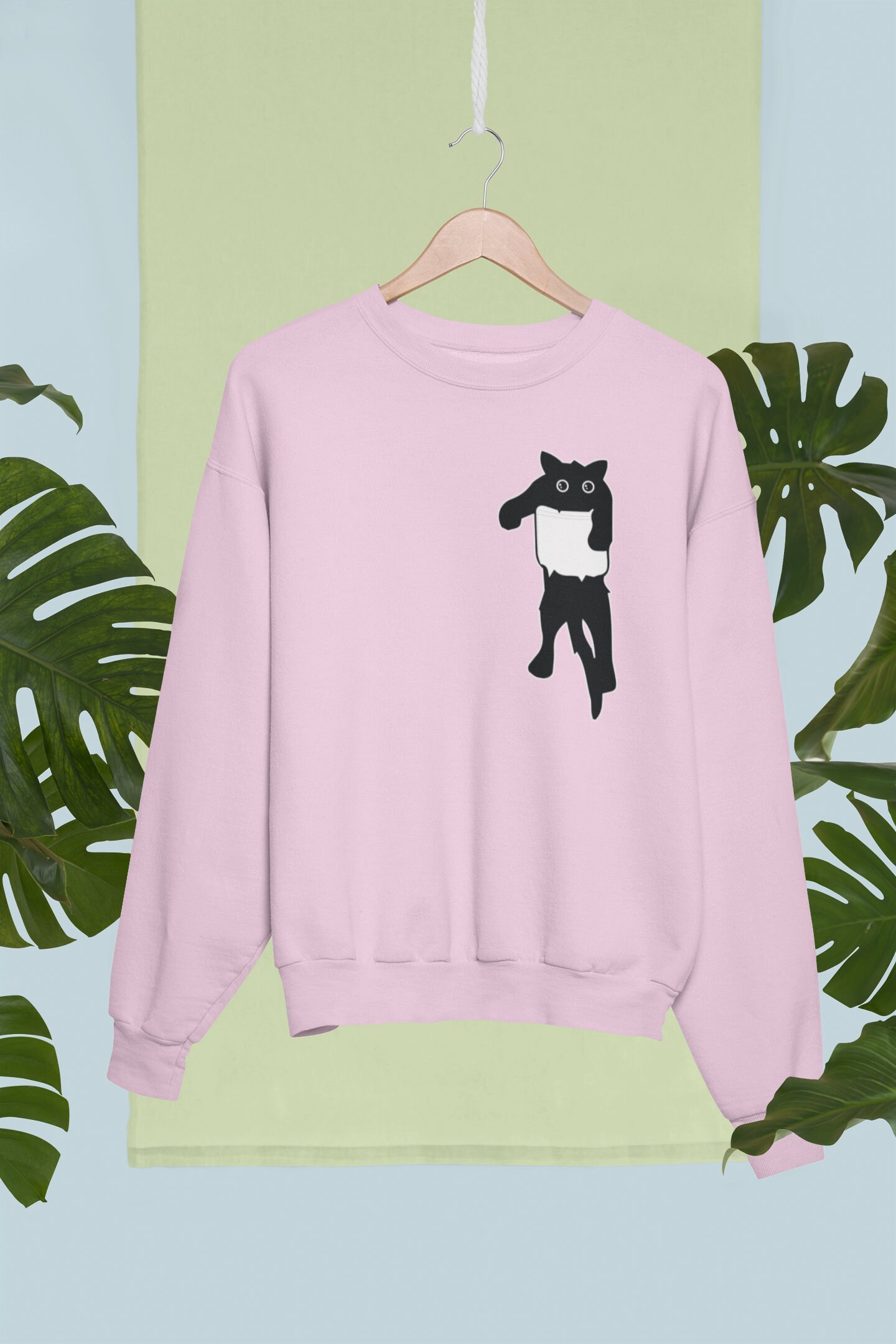 blue cat sweatshirt