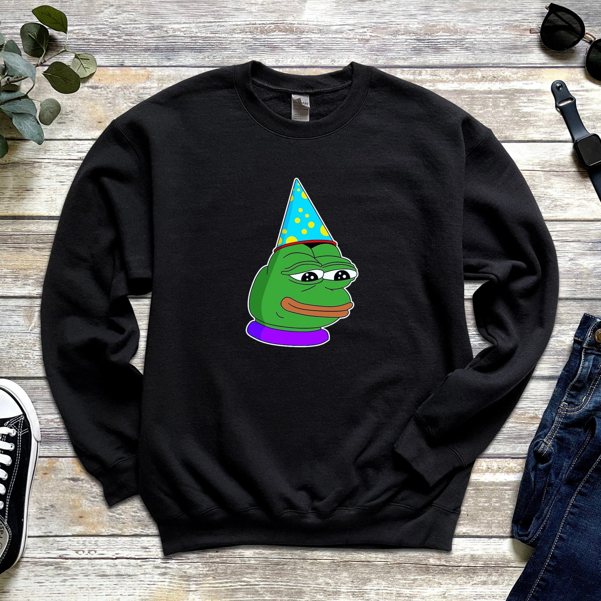 Pepega frog with gun shirt, hoodie, sweater and v-neck t-shirt