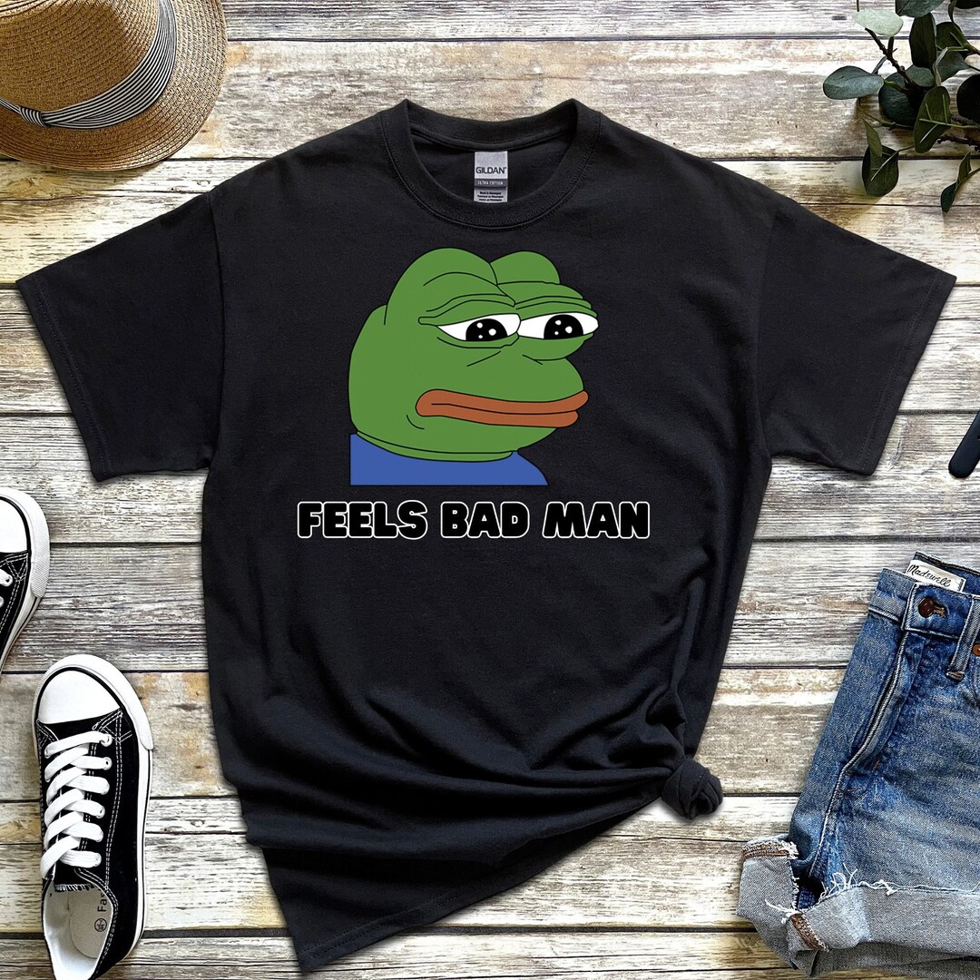 Cute Sad Pepe The Frog Feels Bad Man T shirt Japanese Streetwearmeme cute-sad-pepe-the-frog-feels-bad-man-t-shirt-japanese-streetwearmeme