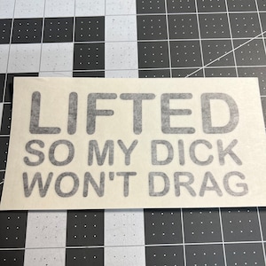 Lifted truck funny decal
