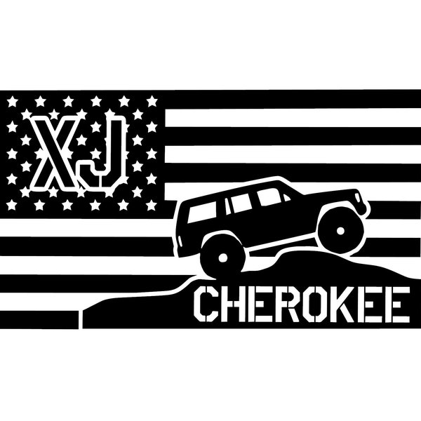 Jeep cherokee Decal XJ Flag