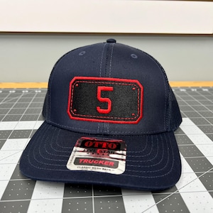 Free personalization custom station shield Fireman firefighter passport hat image 3