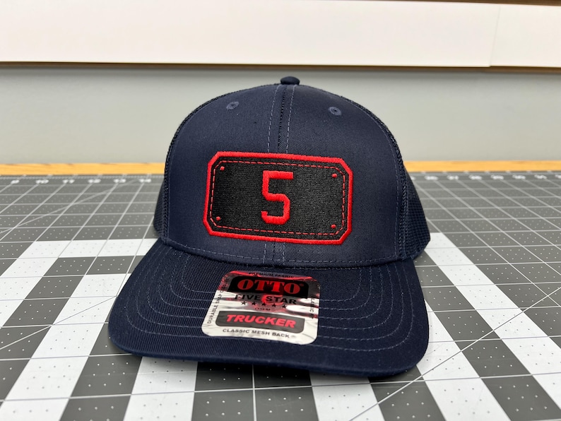 Free personalization custom station shield Fireman firefighter passport hat image 3