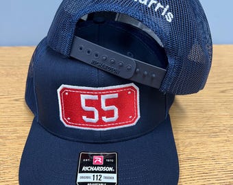 Free personalization custom station shield Fireman firefighter passport hat with optional name on back