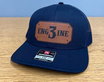 Firefighter passport hat engraved patch