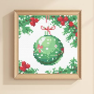 Schema punto croce per addobbi natalizi: download PDF. Schema ricamo regalo fai da te - download digitale. Schema punto croce per addobbi natalizi per l&#39;albero di Natale