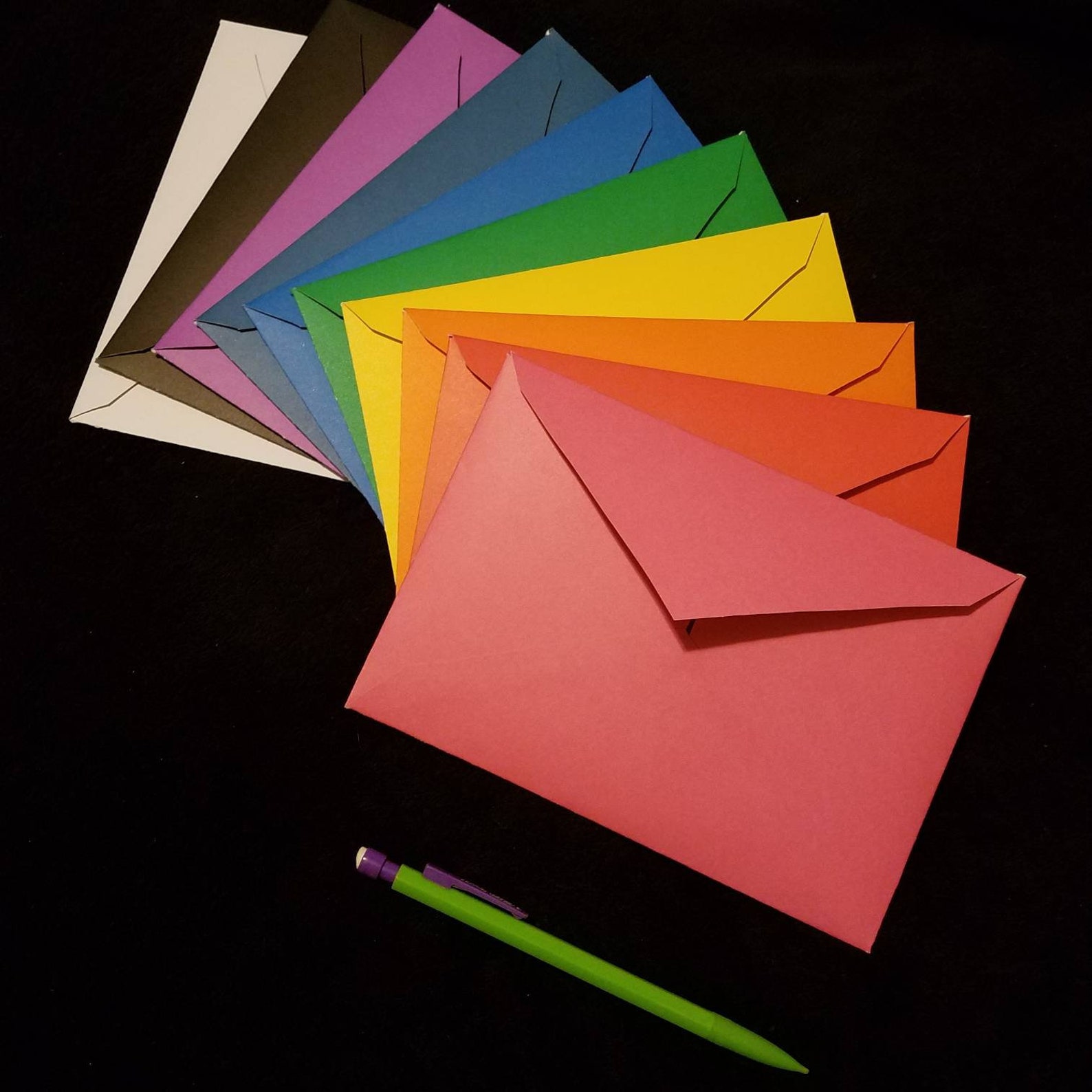 Large Rainbow Envelopes 10pc Etsy